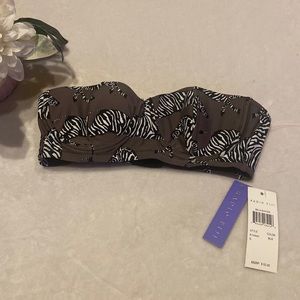 NWT Radio Fiji Size S Zebra Bella Bustier Swim Top